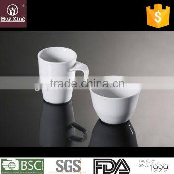 H6496 customized capacity 300ml 340ml porcelain ceramic mug factory