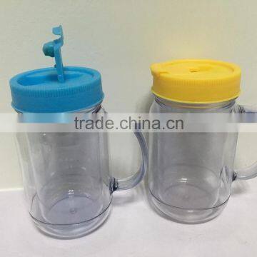 mason jar with plastic lid