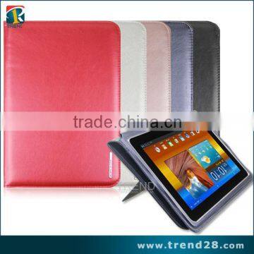 leather multi-folding stand function leather case for samsung tab 4