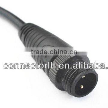 2 pole low voltage connector waterproof cable connector