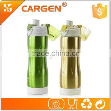 Heat insulated flip lid sport stainless steel water bottle