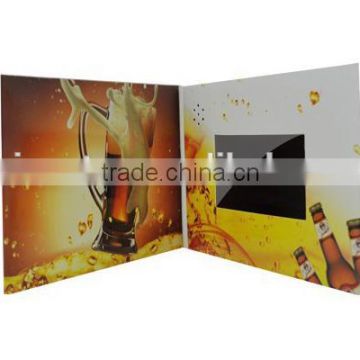 Unique design with logo printing 4.3" Lcd Video Brochure Card/Promotional Video Card