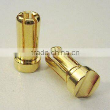 5.0mm saves weight solder type Low-Profile plugs solid bullets connectors gold or silver plated banana connector male and female
