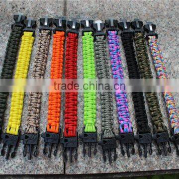 OEM Survival Chain Parachute Cord Seven Core With Whistle and Fire Starter UD06019
