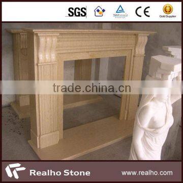 beige yellow marble fireplace marble stone fireplace