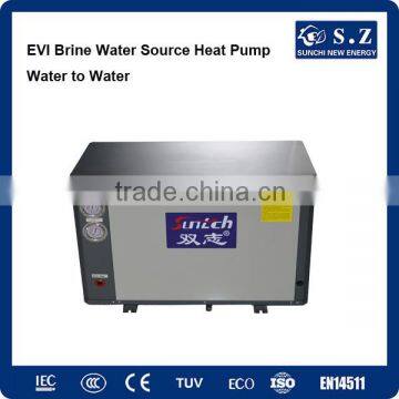 Cold weather -25C winter floor/ radiator heating room glycol loop 10kw/15kw/20kw/25kw brine water to water heat pump 16 kw