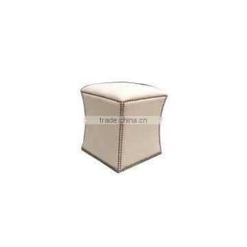 American style classical upholstery button faric cube ottoman