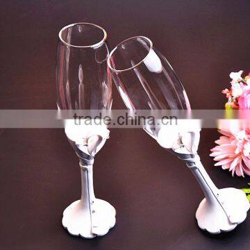 High Fashion Romantic Wedding Glass High-grade Glass Goblet Champagne Wine Cup photo-2
