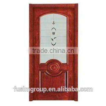 latest design wooden door interior door with glass window