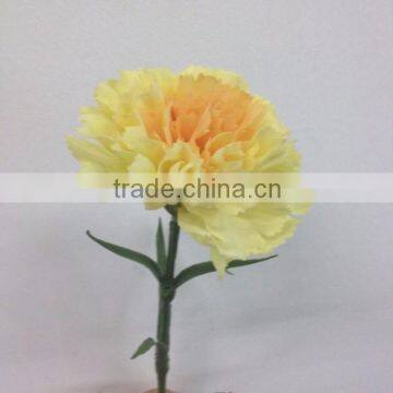 handmade artificial yellow flowers real touch flowers fake carnation flower for decor