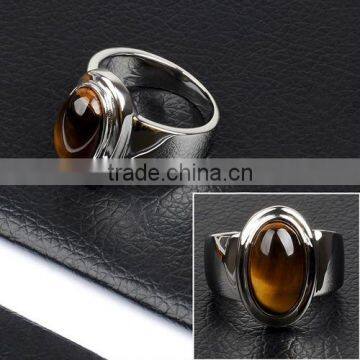 Elegant Stainless Steel Rare Gemstone Rings(DR10167)