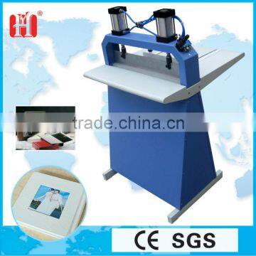 Pneumatic Paper folding machine/Creasing for photo album making ,advertisement three different width line (YH-A)