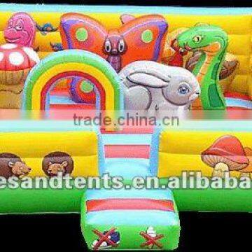 inflatable fun castle, bouncy castle playground A1052