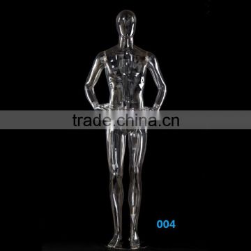 Transparent plastic male mannequin cheap dummy