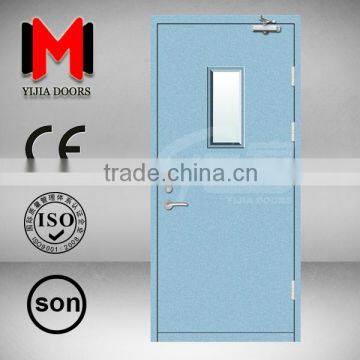 YIJIA hot sale steel fire security door, fireproof door with window, YJRH90