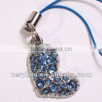 Fashion Promotional Crystal Mobile phone KeyChains FCA-15130