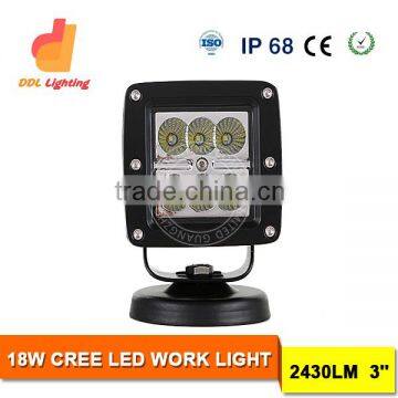 Car accessories 18W led work light for truck spot beam 3inch led working Lamp