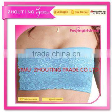 Wholesale Lace Crochet Strapless Padded Top Brand Women Sexy Bra