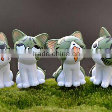 SO CUTE>< outdoor indoor garden decorations_ resin-crafted, small mini animal craft, Fairy Miniature Cat Figurine