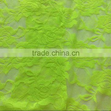 100% polyester with high visibility color lace fabric