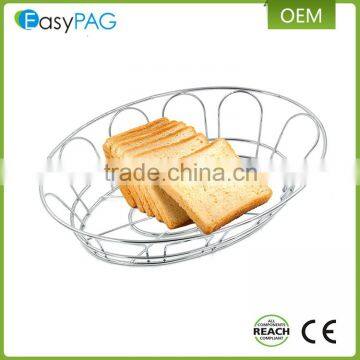 Wholesale fancy stainless steel 430 metal wire mesh home kitchen bread basket