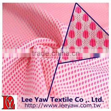 Nylon polyester 2 tone birdeyes interlock fabric