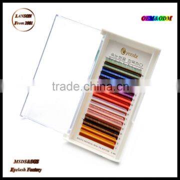 Wholesale Private Label Macaron Silk Eyelash Extensions/color Eyelash Extensions photo-3