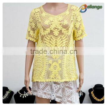 embroidered ladies crochet Women water soluble vest for women for garment accessories