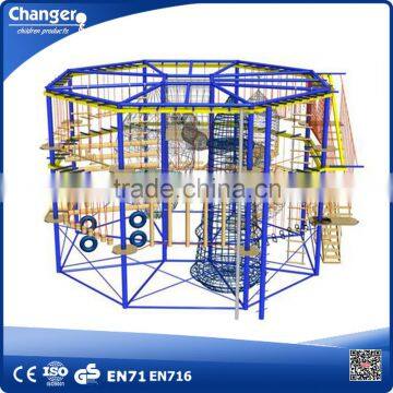 Rope course adventure park/old kids indoor playground for sale