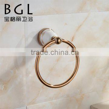 Designer Rings 11732 BAOGELI Chrome Bathroom Accessories Rose Gold Towel Ring photo-2