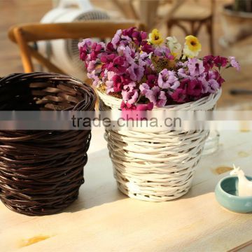 wicker flower pot