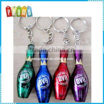 Paint bowling pin keychain