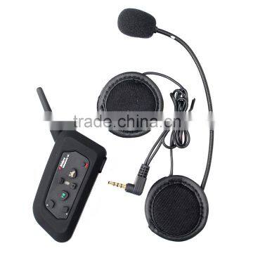 one pc V4 BT Interphone 1200M Moto Bluetooth Intercomunicador with FM Radio for 4 Riders Helmet Headset Intercom