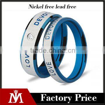 4-6mm simple cool high polished engrave 316L stainless steel wedding band ring for lvers