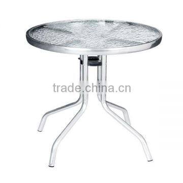 aluminum frame tempered glass bsitro table