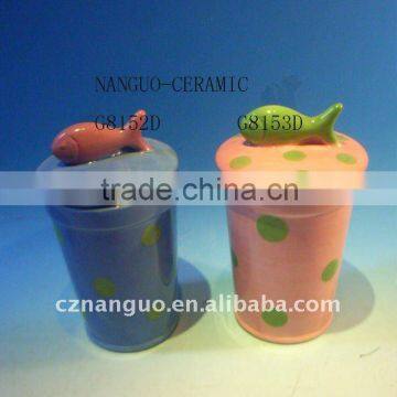 ceramic cat food storage jar