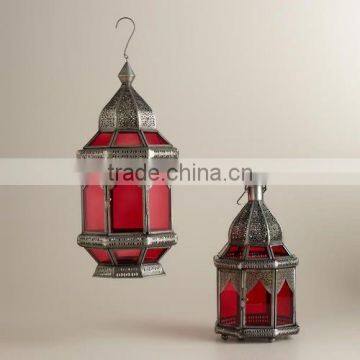 Moroccan Lamp, Moroccan Lantern, Hanging Lamp,Moroccan Candle Lantern Antique New Style -2016 Red Colour Lantern
