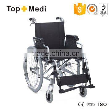 Manual Aluminum Folding Wheelchair for Disabled and Old People/Silla de ruedas manual