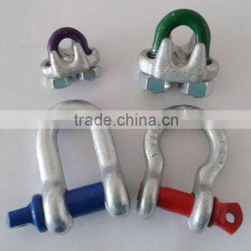 Hot sale sprayed U.S. type wire rope clip , rigging shackle