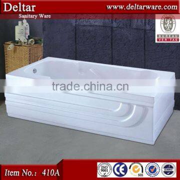 Foshan sanitary fiber bathtub manfacturer,type of size soaking bath tub
