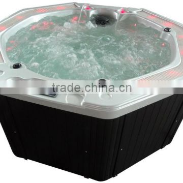 led acylic large round 7 persons outdoor spa hot pool