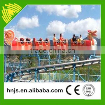 Amusement park kids playground roller coaster