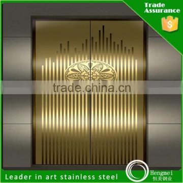 chinese wholesale suppliers mirror decorative stainless steel steel elevator door