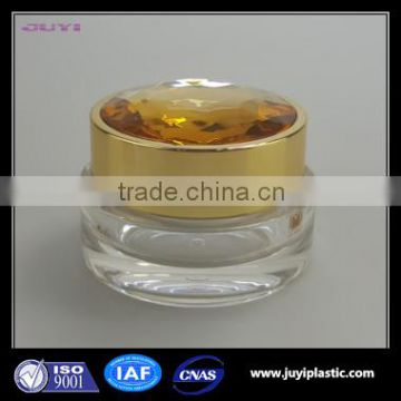 skin care cream use and plastic body material face cream jar, wholesale acrylic cosmetic jar with crystal top uv cap