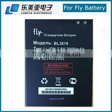 Mobile phone usd standard batteries for fly phone batteries BL 3819 2000mah