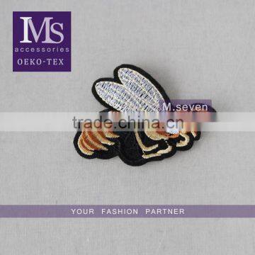 good quality embroidery patch shining queen bee embroidery patch with cheap price for wholesale