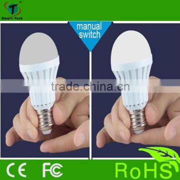 led smart bulb 5w 7w emergency light, battery charge LED emergency light bulb for indoor and camping