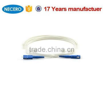 SC SM 9/125 Simplex Fiber KFRP Strength G652D LSZH FTTH Indoor Patch Cable for Benin cabling systems