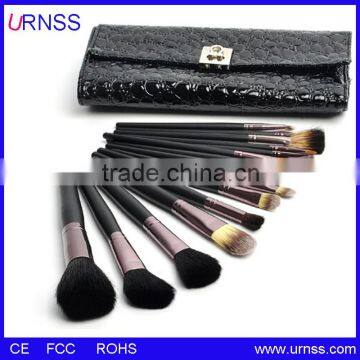 chocolate simple 7pcs cosmetic brush set 2 colors synthetic hair