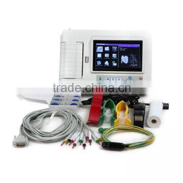 6 Channel Standard 12 Lead Factory Supply Electrocardiograph Ecg Machine photo-3